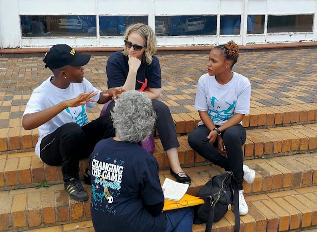 The author with South African HIV advocates.